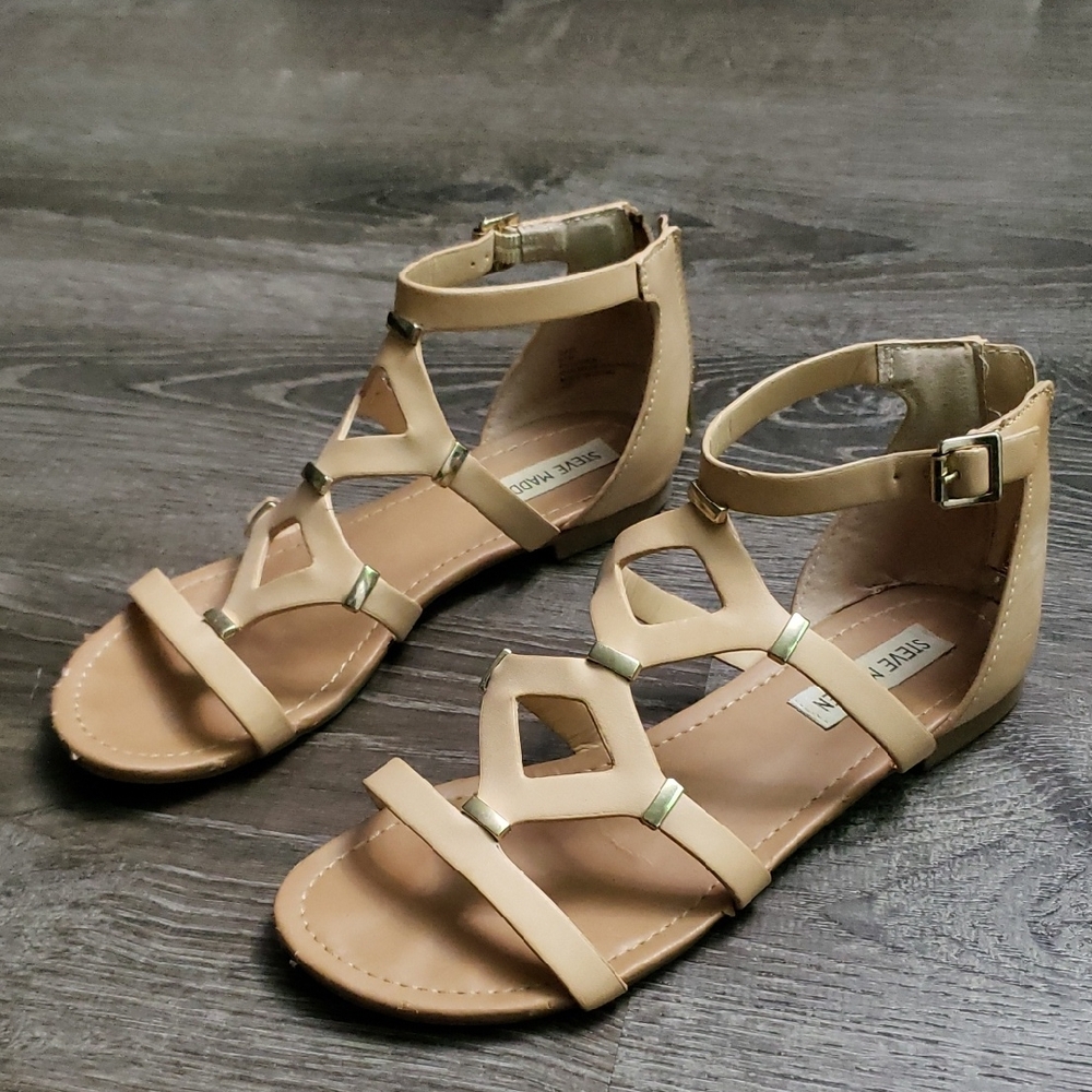 Steve Madden Beige Strappy Sandals